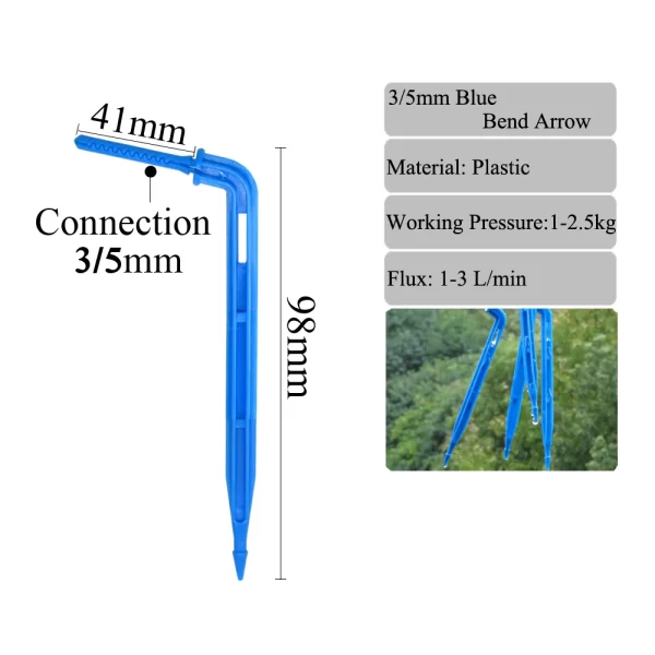 Irrigation Sprinkler 1/8" Arrow Dropper Micro Drip Flow  For 3/5mm Hose Greenhouse Saving Water Kit - Image 3