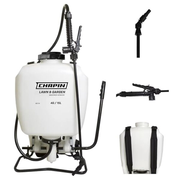4-Gallon Backpack Sprayer with Adjustable Poly Cone Nozzle Garden Pest Control