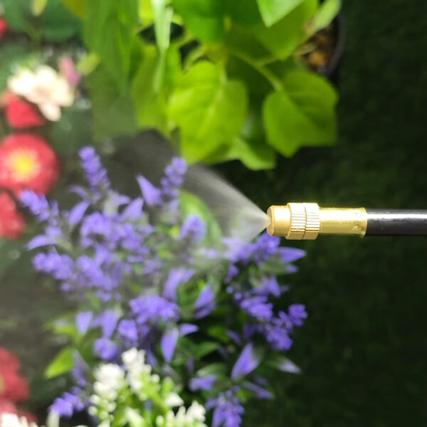 Free Bending Atomizing Misting Nozzle With Tee For Hose 6MM 8MM 10MM 12MM O.D Garden Patio Water Sprayer 6 Pcs - Image 5