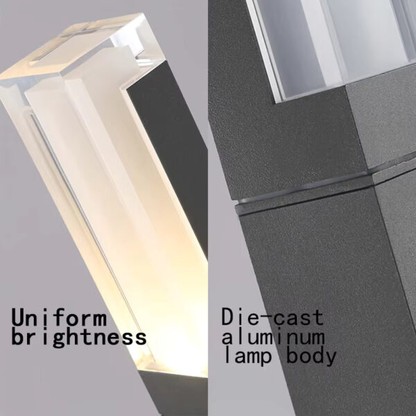 Outdoor LP65 waterproof lawn light LED 10W aluminum acrylic light - Image 4