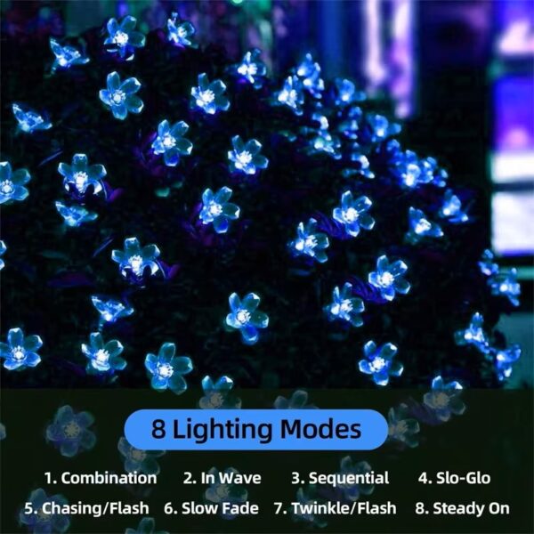 Solar Garden Light Flower Outdoor Solar String Lights Waterproof Fairy