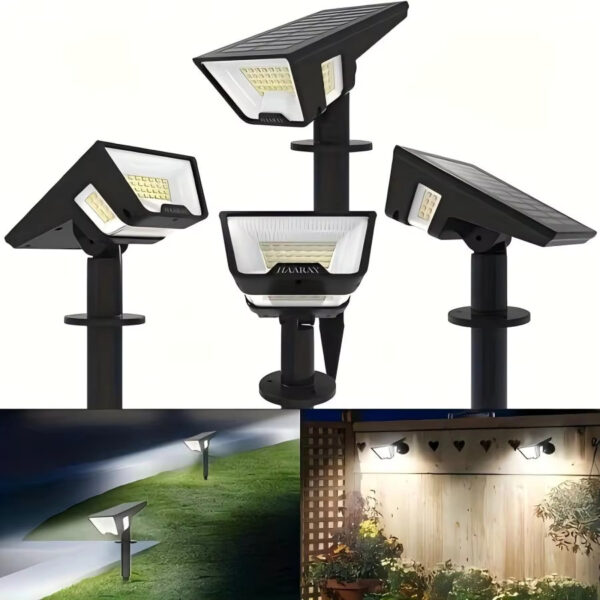 Solar Lights Outdoor - 4Pack 58LED Solar Spot Lights 4 Sided Lighting