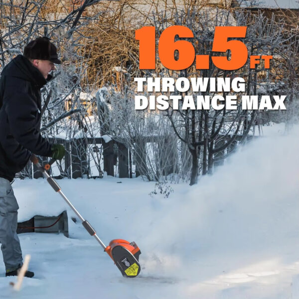 Electric Snow Shovel Cordless, 20V 12-Inch Cordless Snow Blower, Battery Snow Shovel with Directional Plate - Image 3