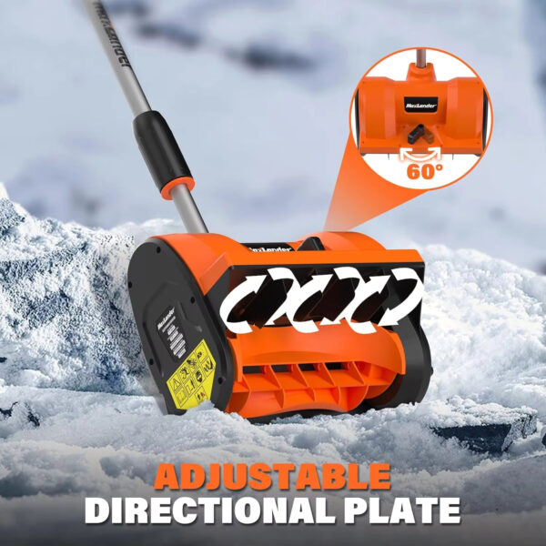 Electric Snow Shovel Cordless, 20V 12-Inch Cordless Snow Blower, Battery Snow Shovel with Directional Plate - Image 4