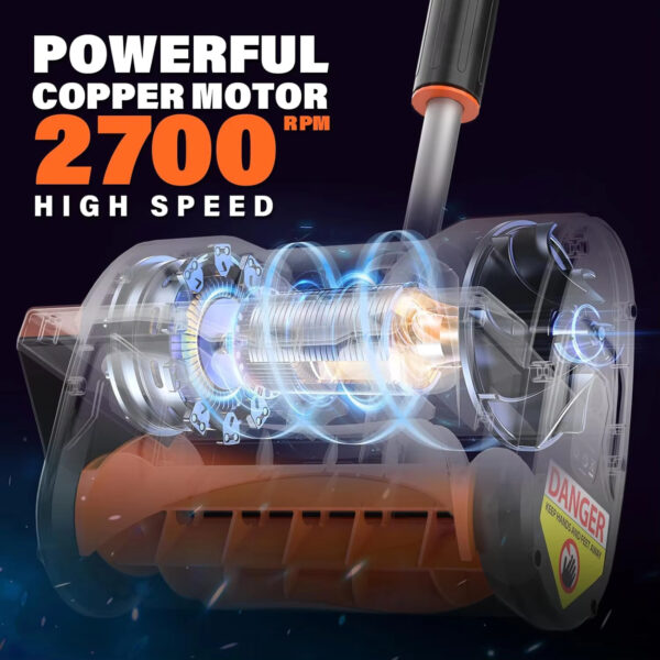 Electric Snow Shovel Cordless, 20V 12-Inch Cordless Snow Blower, Battery Snow Shovel with Directional Plate - Image 6