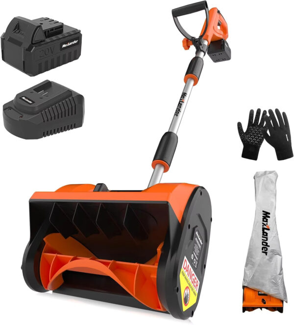 Electric Snow Shovel Cordless, 20V 12-Inch Cordless Snow Blower, Battery Snow Shovel with Directional Plate