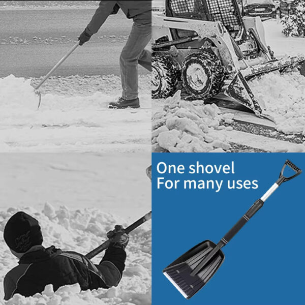 Portable Snow Shovel Removable Thickened Snow Removing Shovel Non-slip Non-freezing Manual Hand Shovel Snow Removal Tool - Image 3