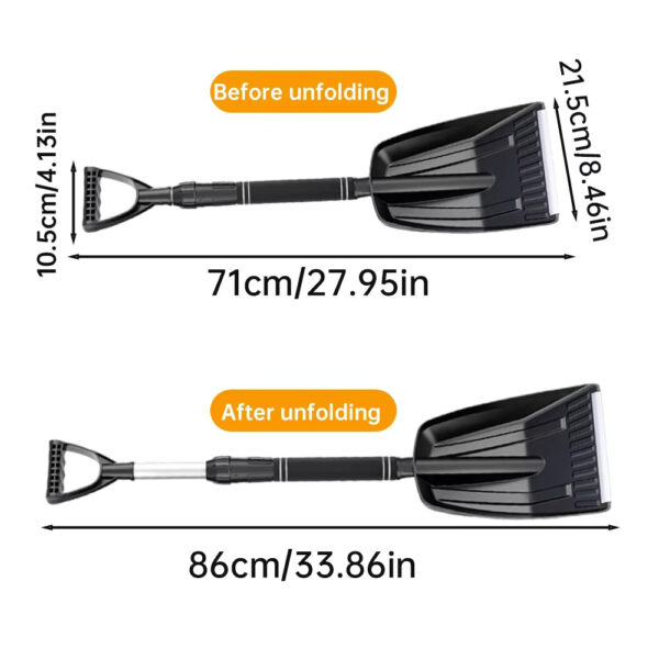 Portable Snow Shovel Removable Thickened Snow Removing Shovel Non-slip Non-freezing Manual Hand Shovel Snow Removal Tool - Image 4