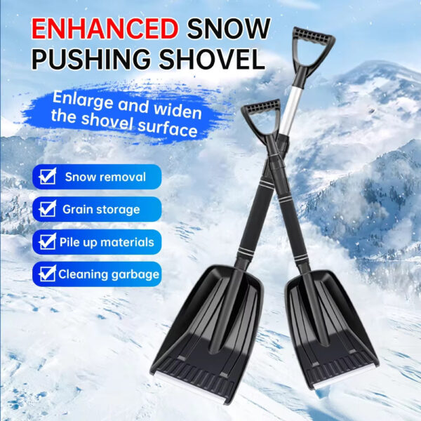 Portable Snow Shovel Removable Thickened Snow Removing Shovel Non-slip Non-freezing Manual Hand Shovel Snow Removal Tool