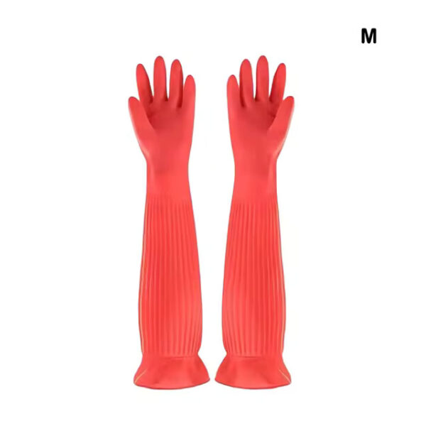 1 Pair Household Long Rubber Gloves Waterproof Cleaning Gardening Non-slip Reusable Washable Industrial Glove Hands Protection - Image 9