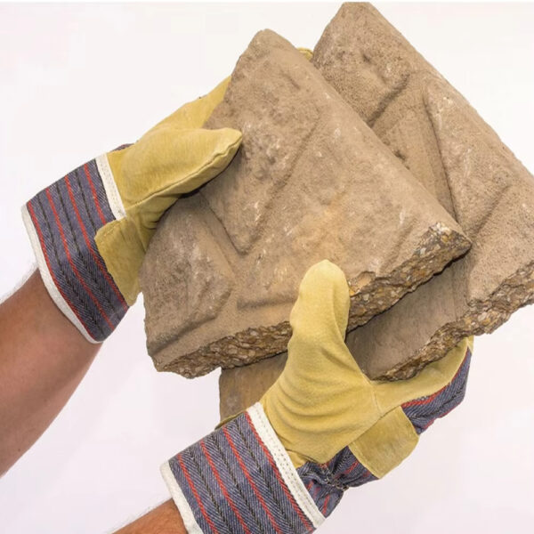 Safety Multi-Purpose Use Work Leather Gloves with Wear-resistant Air-permeable Lightweight Gardening Utility Leather Cuff Gloves - Image 7