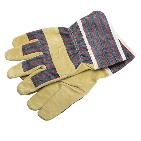 Safety Multi-Purpose Use Work Leather Gloves with Wear-resistant Air-permeable Lightweight Gardening Utility Leather Cuff Gloves - Image 3