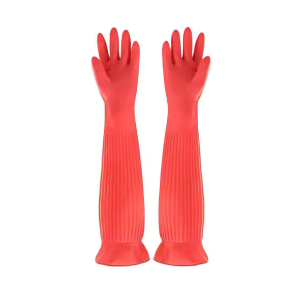 1 Pair Household Long Rubber Gloves Waterproof Cleaning Gardening Non-slip Reusable Washable Industrial Glove Hands Protection - Image 8