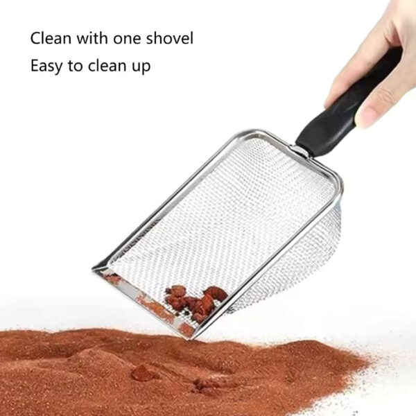 Stainless Steel Sand Metal Shovel Sifter Fine Mesh Terrarium Substrate Cleaner Corner Sifter Cleaner - Image 5