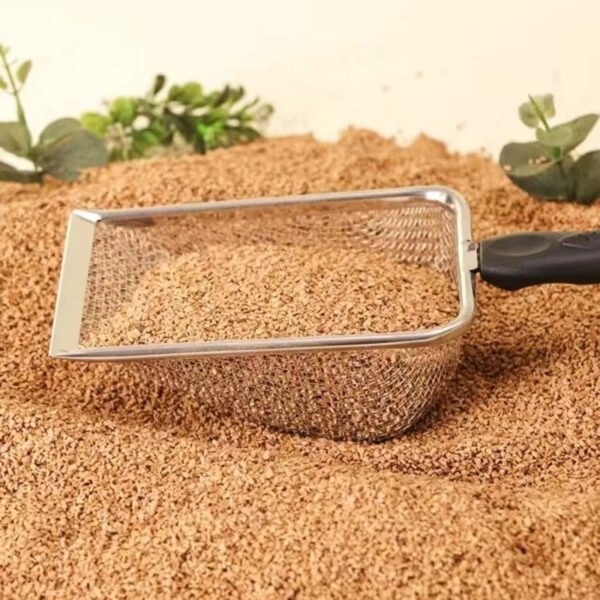 Stainless Steel Sand Metal Shovel Sifter Fine Mesh Terrarium Substrate Cleaner Corner Sifter Cleaner - Image 2